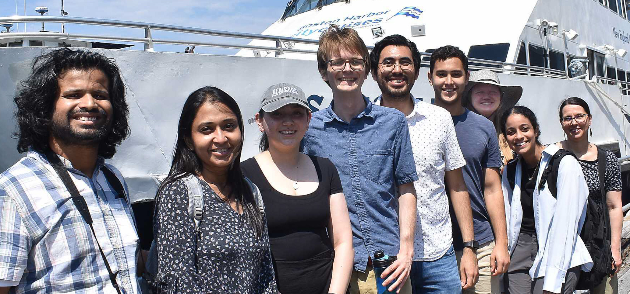 Gaudet lab before whale watching outing in summer 2024